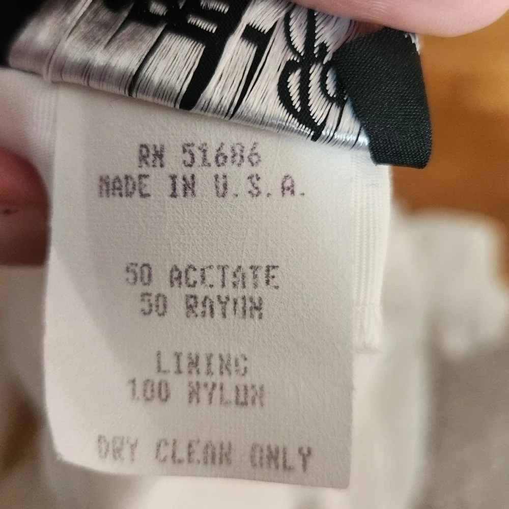 80s/90s White Button Down Dress - Picture 5 of 5